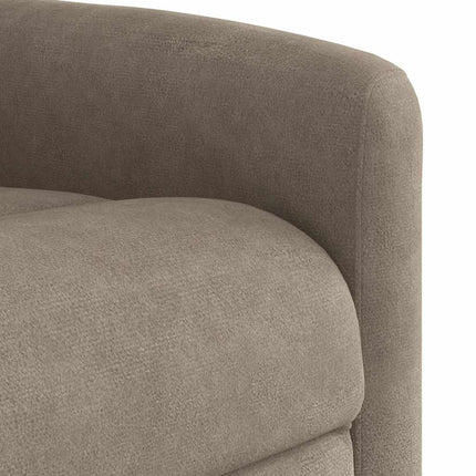 Massagefåtölj taupe mikrofibertyg
