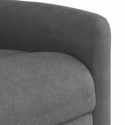 Massagefåtölj mörkgrå mikrofibertyg