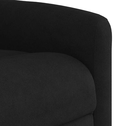 Massagefåtölj svart mikrofibertyg