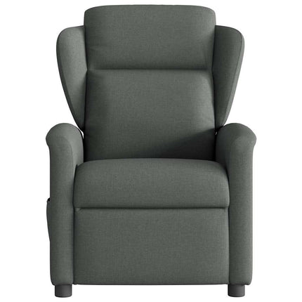 Reclinerfåtölj mörkgrå tyg