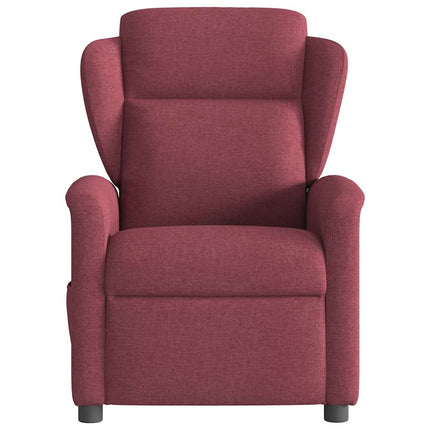 Reclinerfåtölj vinröd tyg