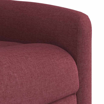 Reclinerfåtölj vinröd tyg