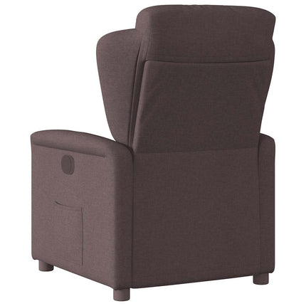 Reclinerfåtölj mörkbrun tyg