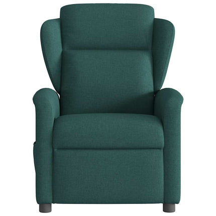 Reclinerfåtölj mörkgrön tyg