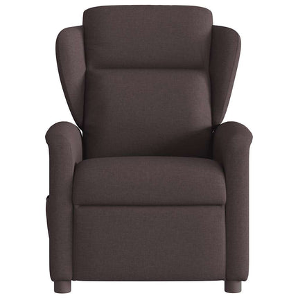 Massagefåtölj mörkbrun tyg