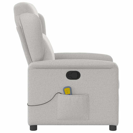 Massagefåtölj molngrå tyg