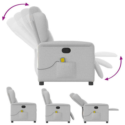 Massagefåtölj molngrå tyg