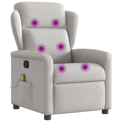 Massagefåtölj molngrå tyg