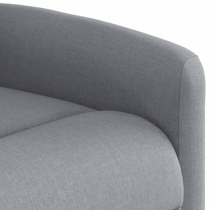 Reclinerfåtölj ljusgrå tyg