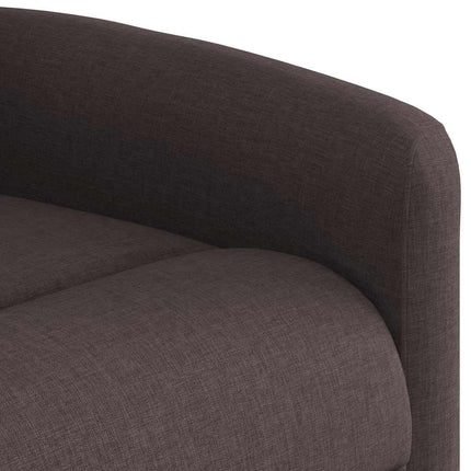Reclinerfåtölj mörkbrun tyg