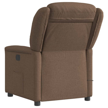 Massagefåtölj brun tyg