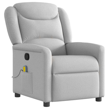 Massagefåtölj molngrå tyg