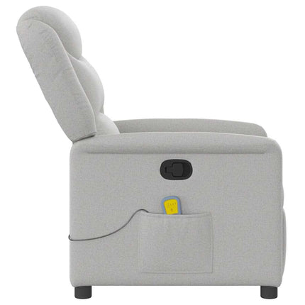 Massagefåtölj molngrå tyg