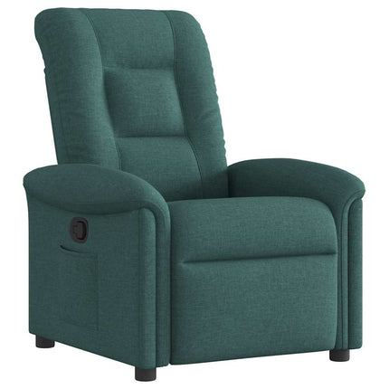 Reclinerfåtölj mörkgrön tyg
