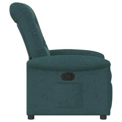 Reclinerfåtölj mörkgrön tyg
