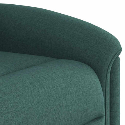 Reclinerfåtölj mörkgrön tyg