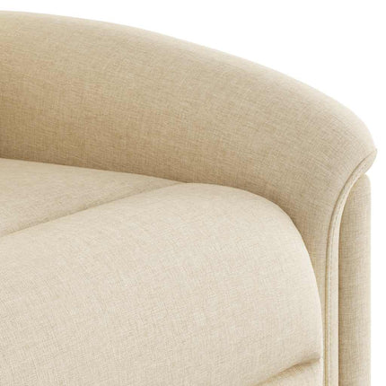 Reclinerfåtölj gräddvit tyg