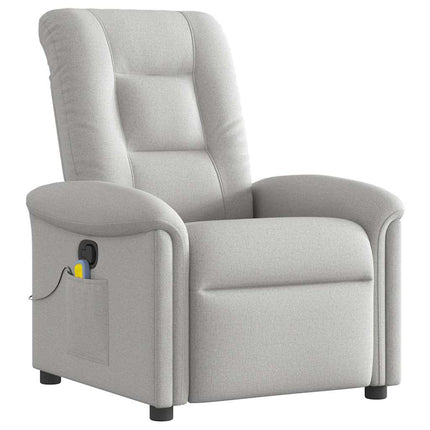 Massagefåtölj molngrå tyg