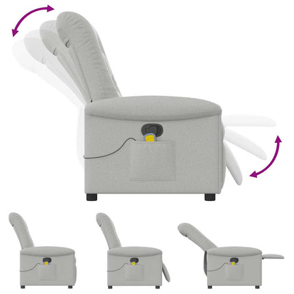 Massagefåtölj molngrå tyg
