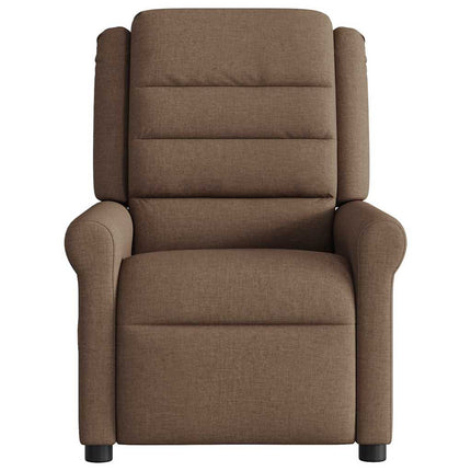 Reclinerfåtölj brun tyg