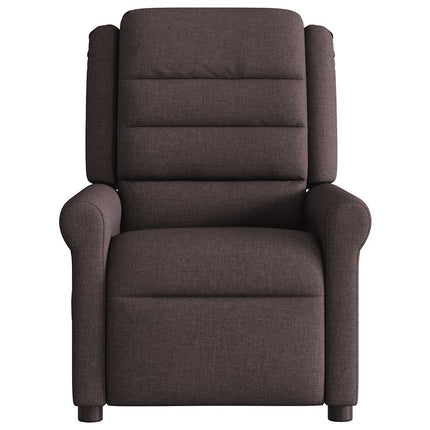 Reclinerfåtölj mörkbrun tyg