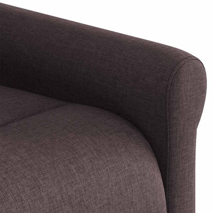 Reclinerfåtölj mörkbrun tyg