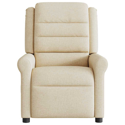 Reclinerfåtölj gräddvit tyg