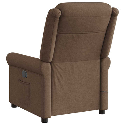 Massagefåtölj brun tyg