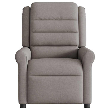 Massagefåtölj taupe tyg