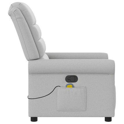 Massagefåtölj molngrå tyg