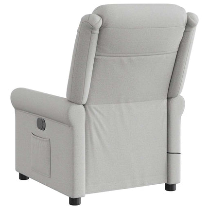 Massagefåtölj molngrå tyg