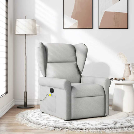 Massagefåtölj molngrå tyg