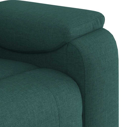 Massagefåtölj mörkgrön tyg