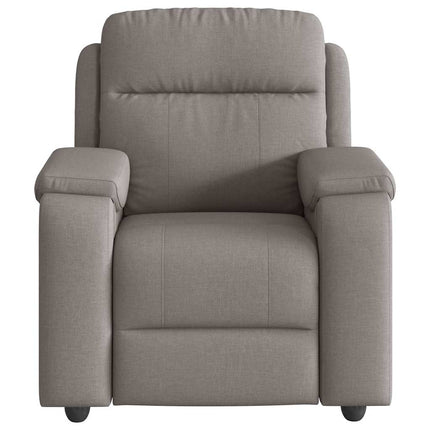 Massagefåtölj taupe tyg