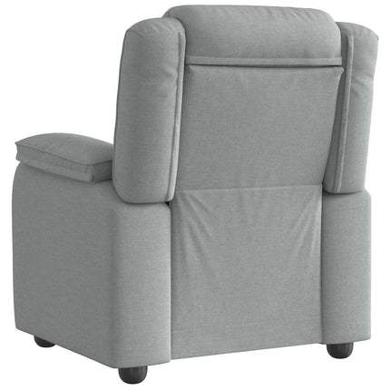 Reclinerfåtölj ljusgrå tyg
