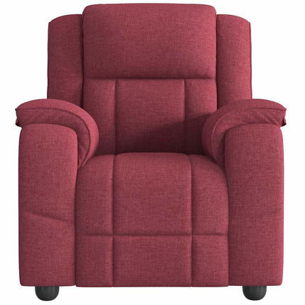 Reclinerfåtölj vinröd tyg