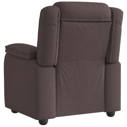 Reclinerfåtölj mörkbrun tyg