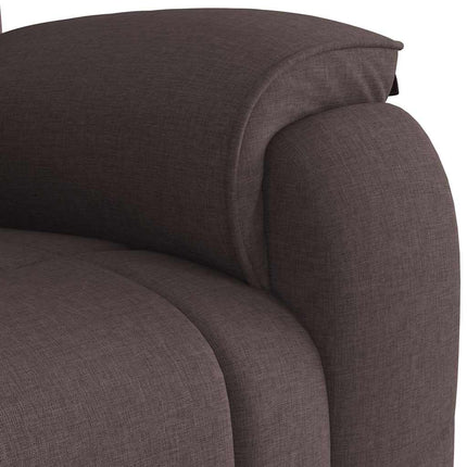 Reclinerfåtölj mörkbrun tyg