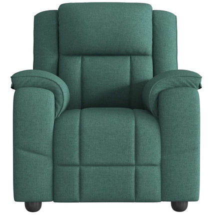 Reclinerfåtölj mörkgrön tyg