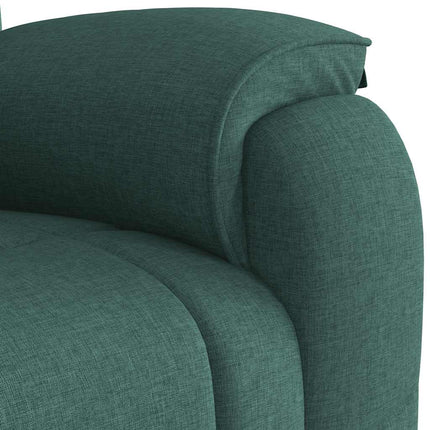 Reclinerfåtölj mörkgrön tyg
