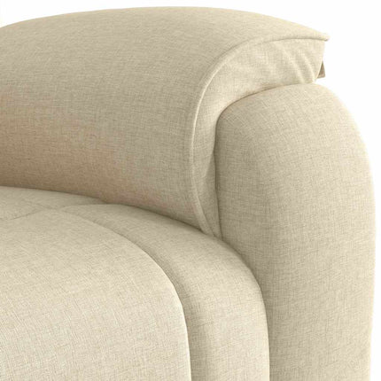 Reclinerfåtölj gräddvit tyg