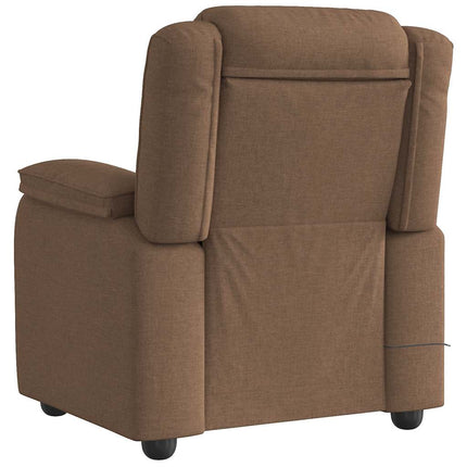 Massagefåtölj brun tyg