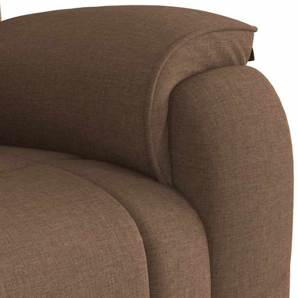 Massagefåtölj brun tyg