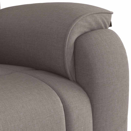Massagefåtölj taupe tyg
