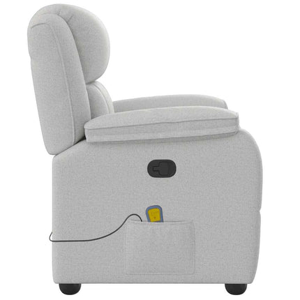 Massagefåtölj molngrå tyg
