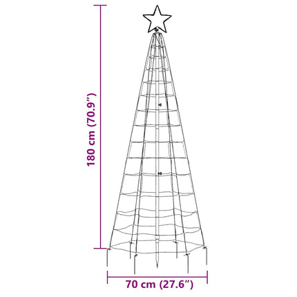 LED julgran med spikar 220 LED kall vit 180 cm