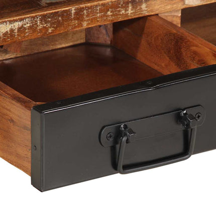 Soffbord flerfärgad 90x50x36 cm massivt återvunnet trä