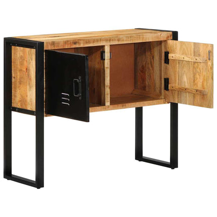 Konsolbord 90x35x75 cm massivt grovt mangoträ