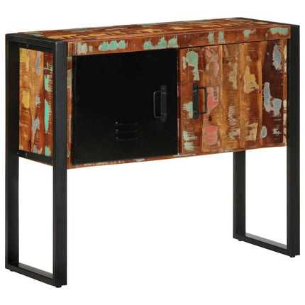 Konsolbord flerfärgad 90x35x75 cm massivt återvunnet trä