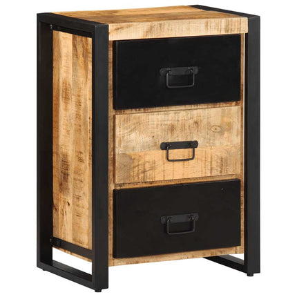 Byrå 50x35x70 cm massivt grovt mangoträ